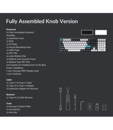Keychron Q6 Max Noir QMK Interrupteur Banane (ANSI) avec Bouton