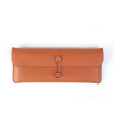 Pochette de voyage Cuir Saffiano Orange K9 Pro