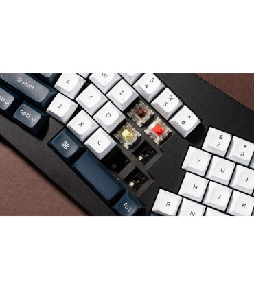 Keychron Q8 Max Noir Carbone QMK Rouge Interrupteur (ANSI) avec Bouton