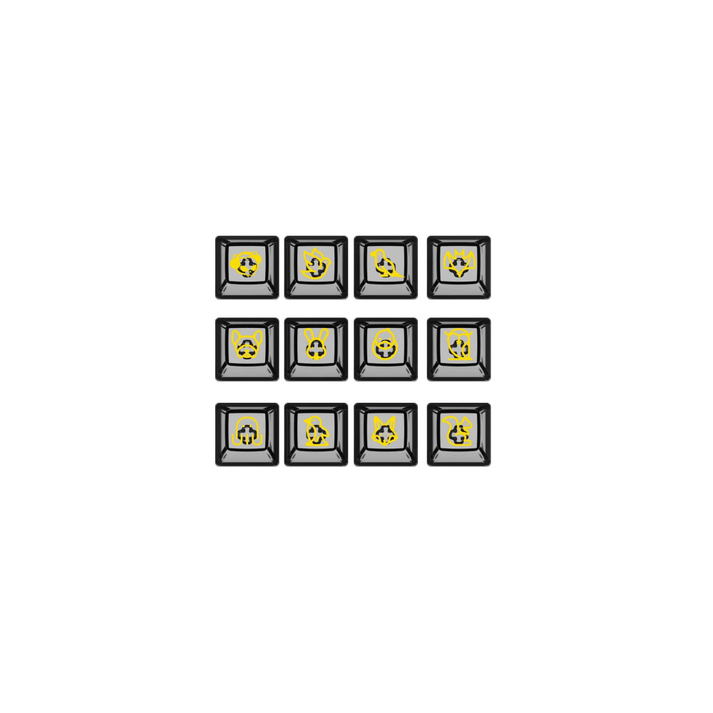 Akko ASA Clear Printed Keycap Black V2 Fullset