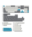 Keychron PBT Grey, White and Blue Set Keycaps (US)