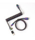 Keychron Premium Coiled Angled - Rainbow Black