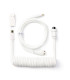 Keychron Custom Coiled Aviator Cable White