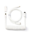 Keychron Custom Coiled Aviator Cable White (Straight Connector)